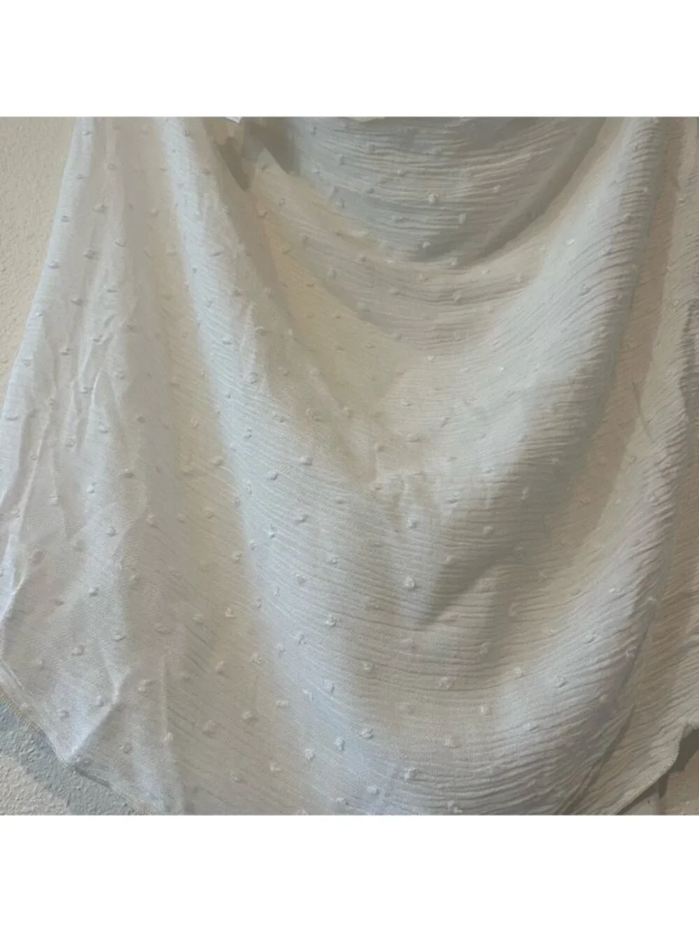 Semi Sheer White Polka Dot Mini Wrap Cover Up Skirt Size Small